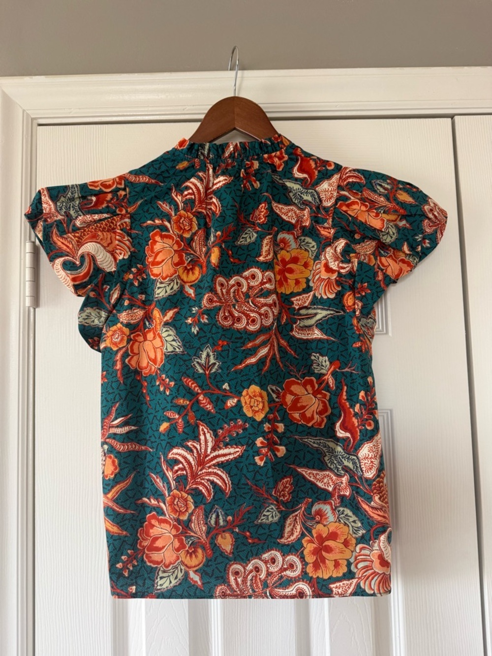 Ulla Johnson Women’s Evelyn Top Delphinium Print Size 2 - Picture 7 of 11